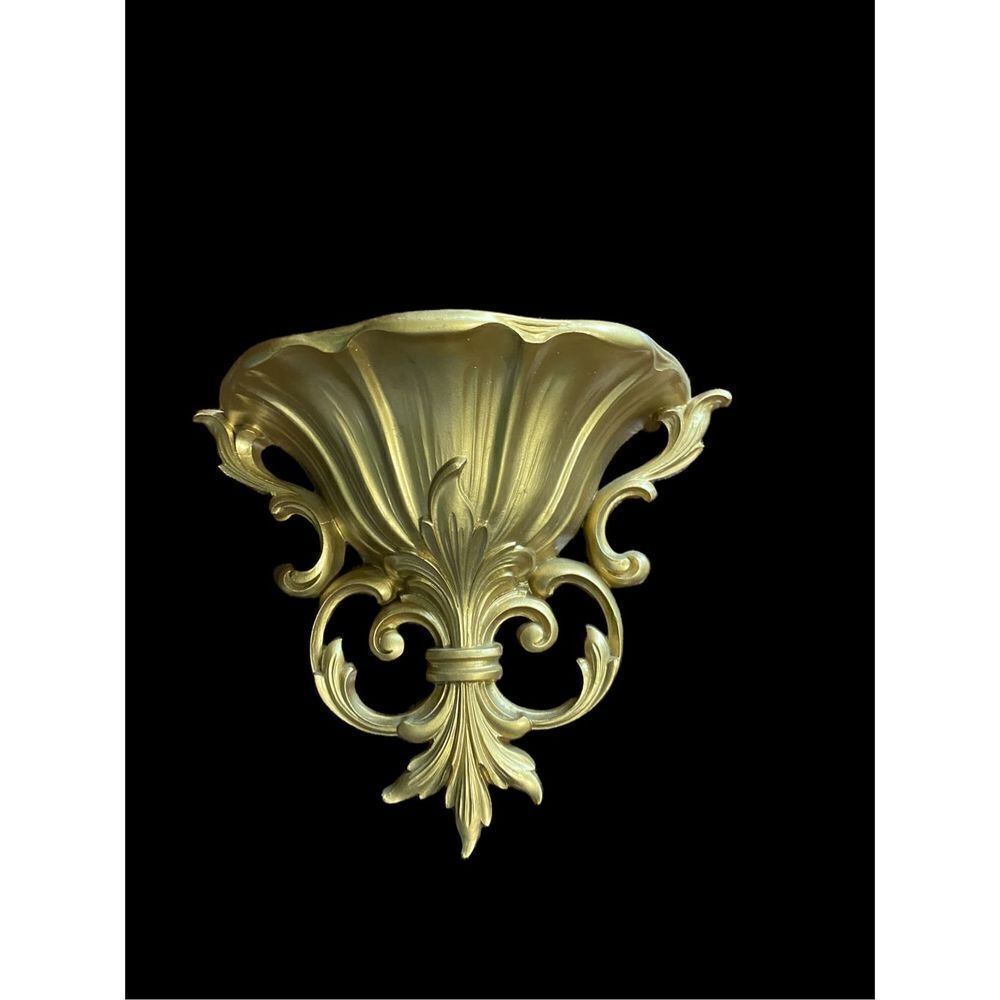 Vintage Dart Industries gold plastic wall pocket planter